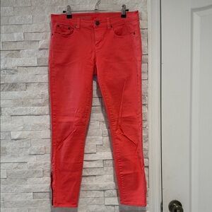 J. Crew Women's Bright Pink/Orange Skinny Jeans